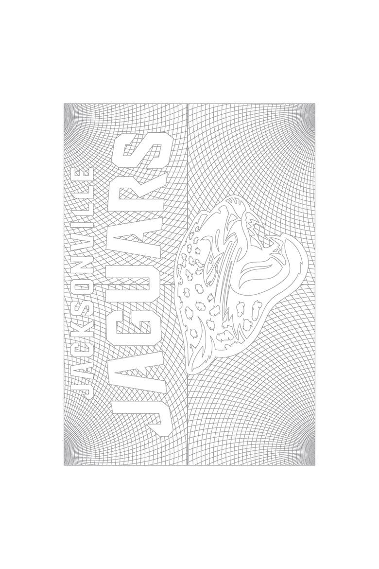 In the Sports Zone NFL Adult Coloring Book, Jacksonville Jaguars, Alternate, color, Multicolored