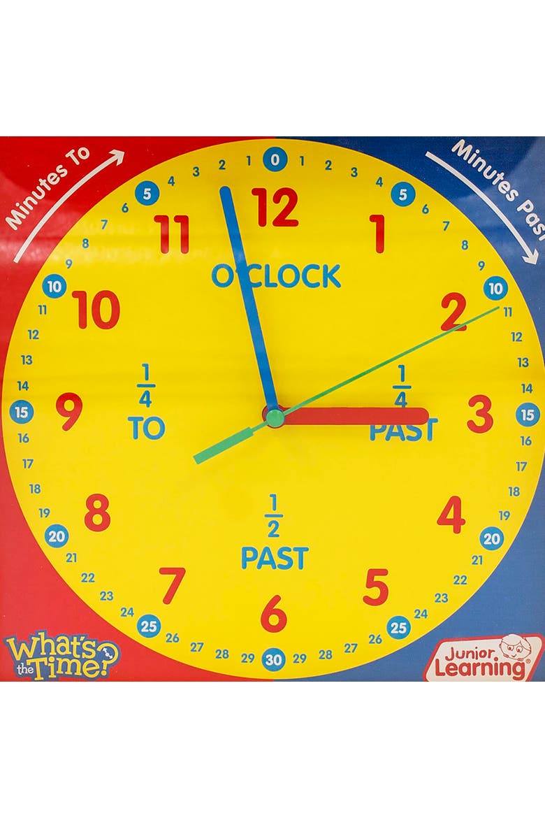What's The Time Classroom Clock Educational Toy, Alternate, color, Multicolored