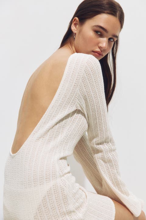 Boat-neck beach dress