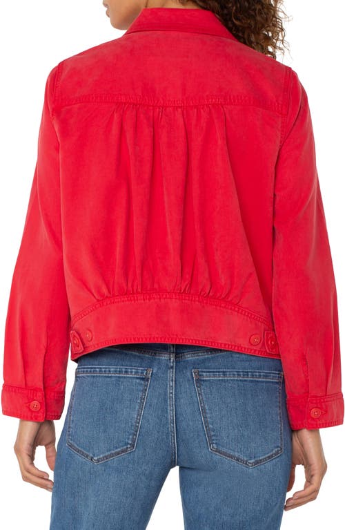 Liverpool Los Angeles Button Front Trucker Jacket In Geranium
