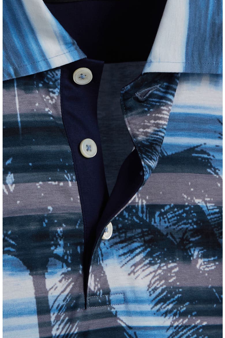 Hendrix Digital Print Pima Cotton Polo, Alternate, color, AZURE