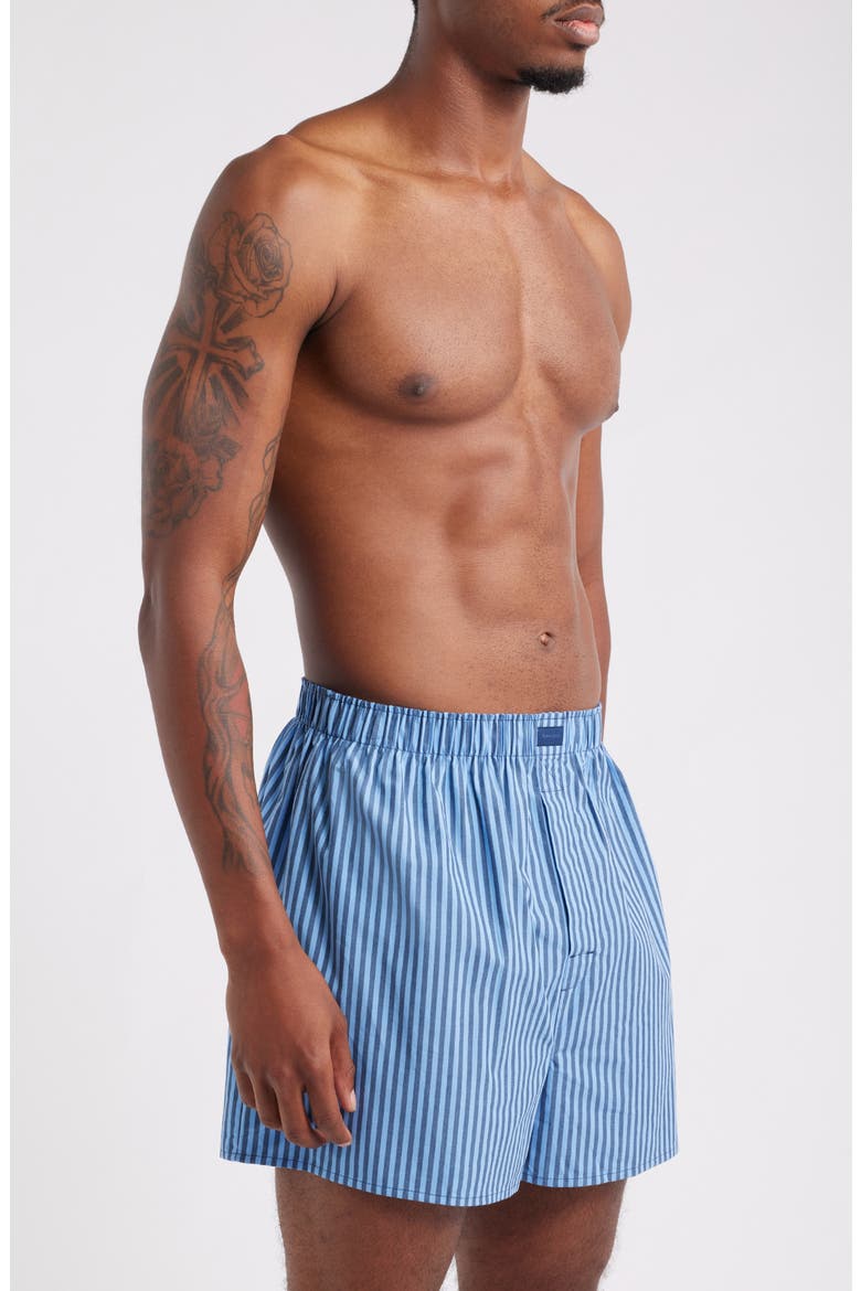 Assorted 3-Pack Woven Cotton Boxers, Alternate, color, MICRO SHARKS VISTA BLUE