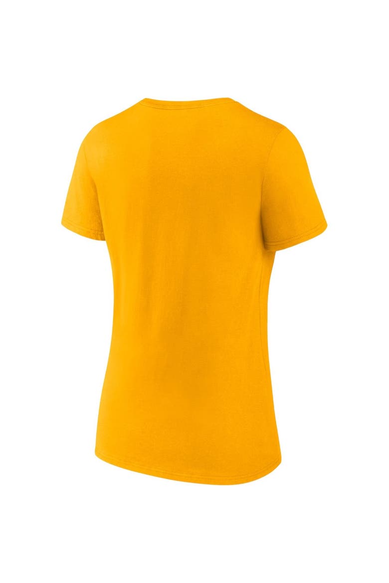 Women's Fanatics Branded Gold/Heathered Gray Nashville Predators 2-Pack V-Neck T-Shirt Set, Alternate, color, Gold