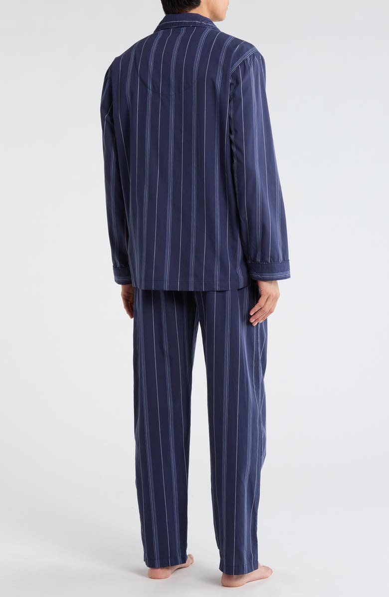 Majestic International Traditional Stripe Cotton Pajamas, Alternate, color, 