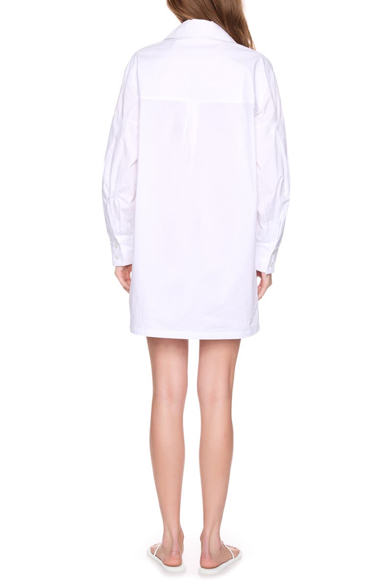 Susana Monaco Cotton Poplin Long Sleeve Shirtdress, Alternate, color, Sugar