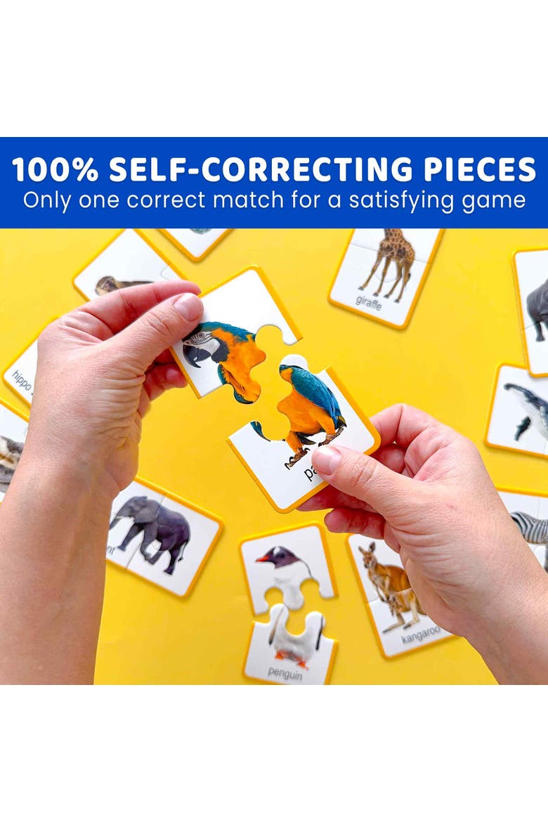 32-Piece Matching Puzzle Set for Toddlers, Alternate, color, Wild Animals