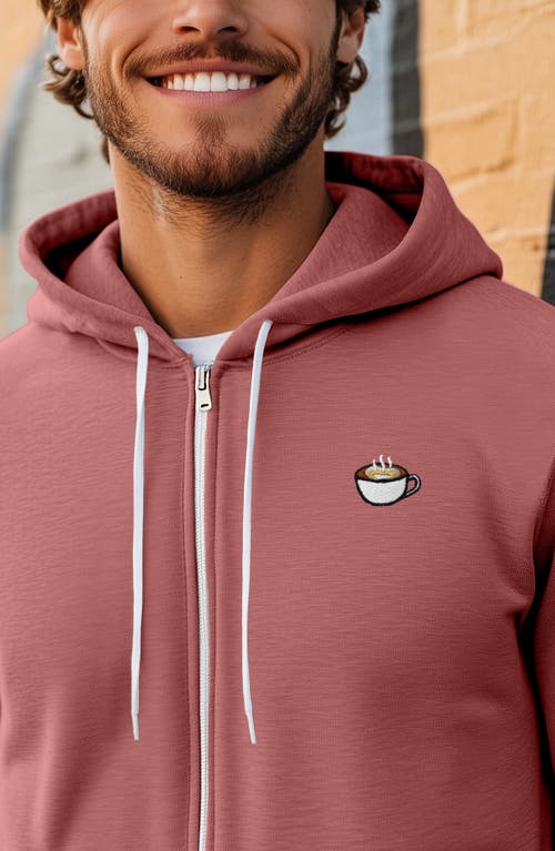 Shop Dalix Cappuccino Zip Hoodie In Mauve