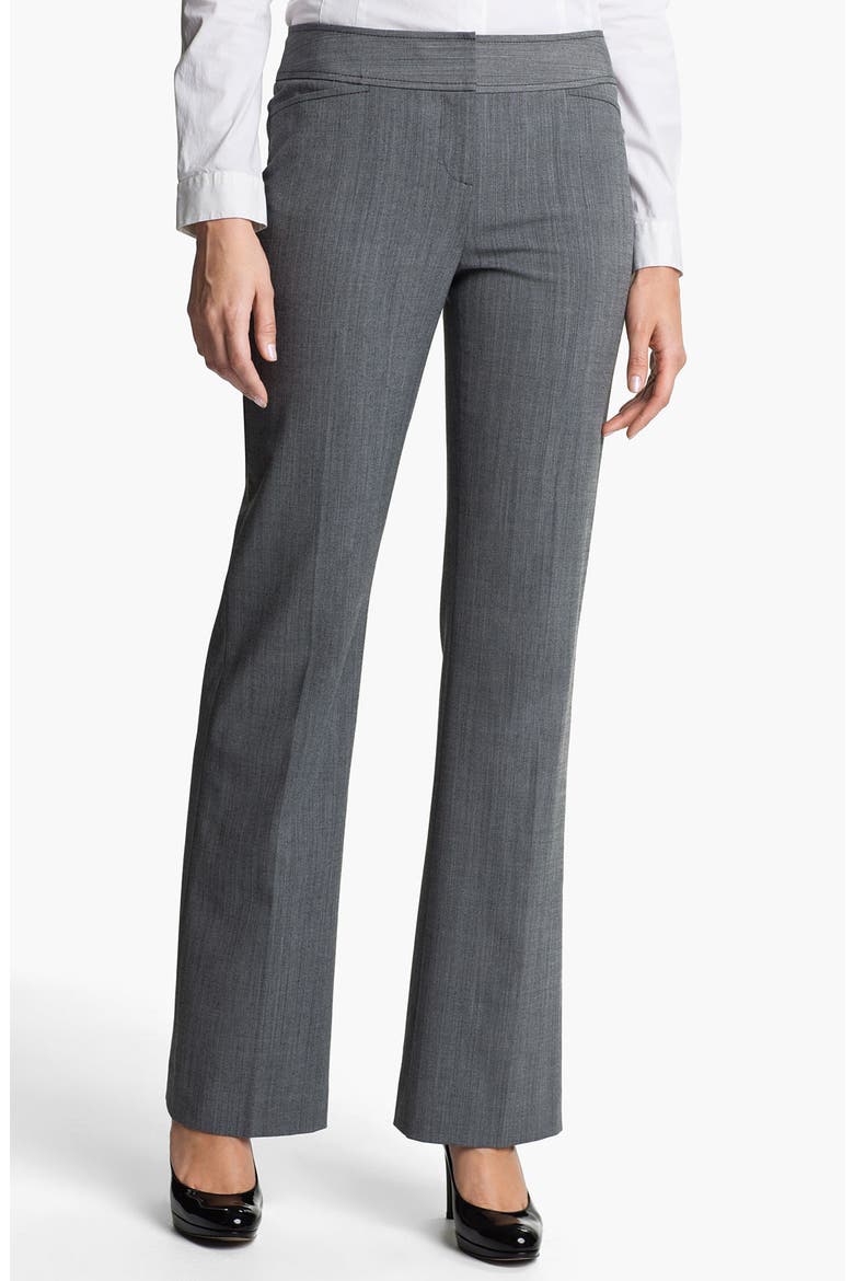 'Taylor' Cross Dye Curvy Fit Pants, Main, color, GREY COMBO