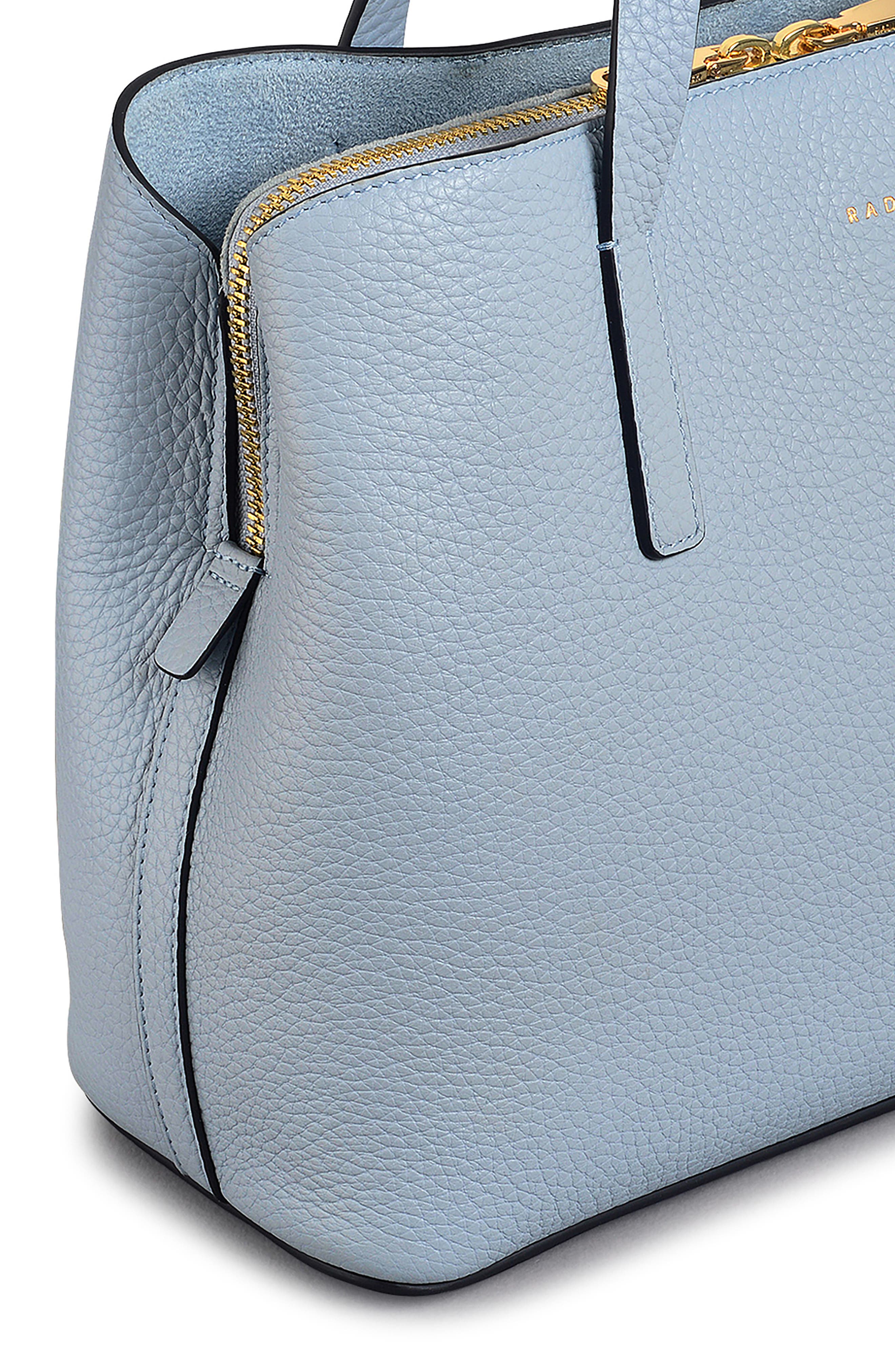 Radley Medium Duke's Place Leather Crossbody Satchel, Alternate, color, Smoke Blue