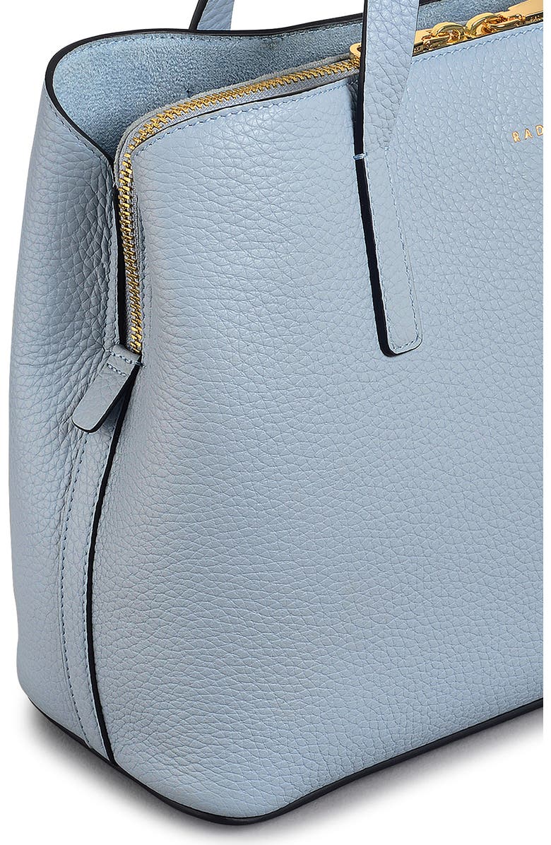 Radley Medium Duke's Place Leather Crossbody Satchel, Alternate, color, Smoke Blue