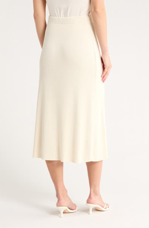 Vince Rib Midi Skirt In White