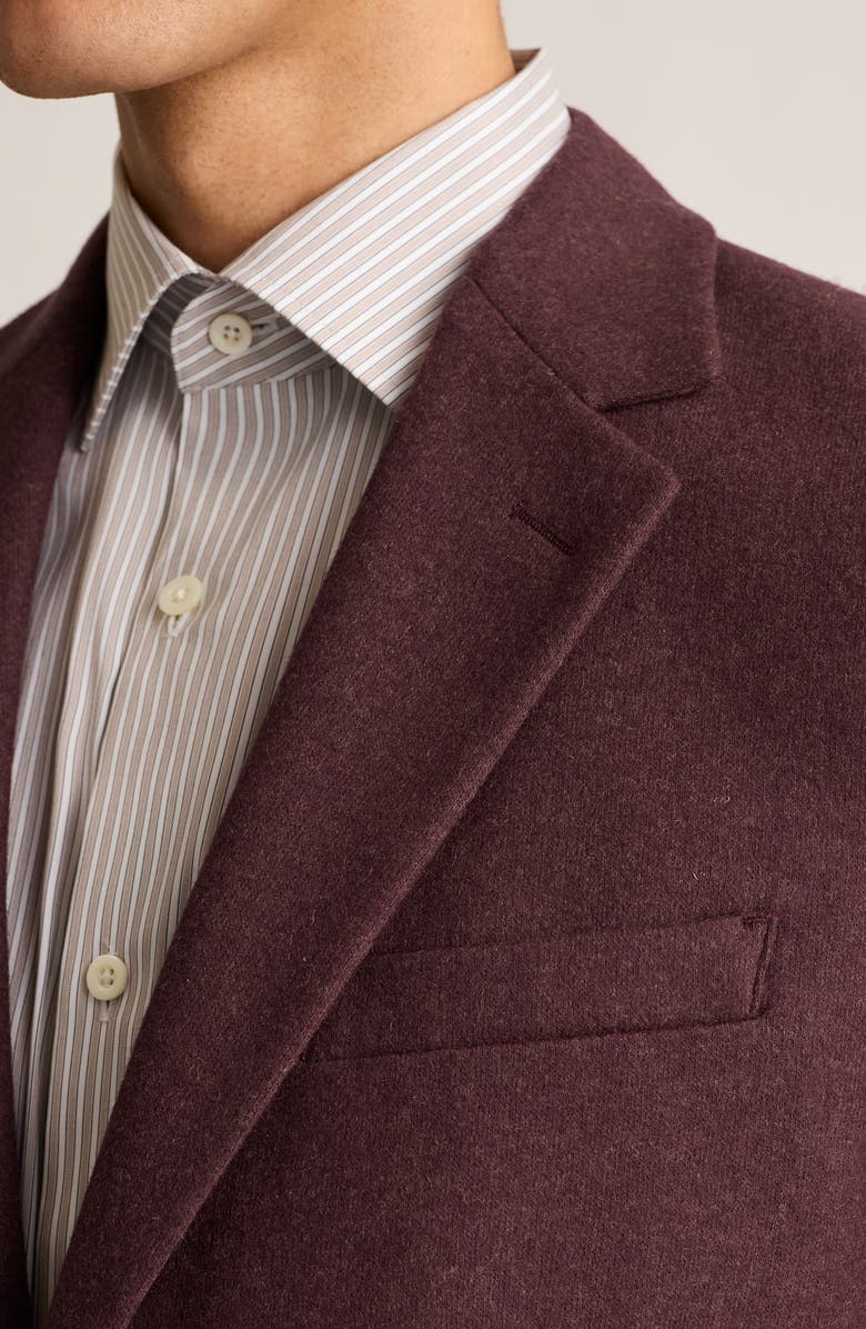 Bonobos Jetsetter Slim Fit Heathered Burgundy Knit Wool Blend Sport Coat, Alternate, color, Burgundy