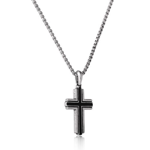 Lucky Brand Silver Cross Pendant Necklace
