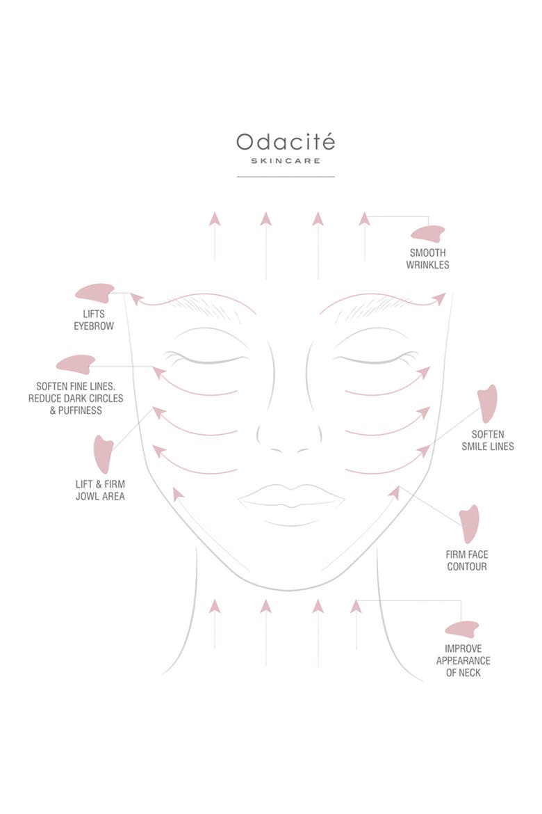 Crystal Contour Gua Sha Beauty Tool, Alternate, color, ROSE QUARTZ