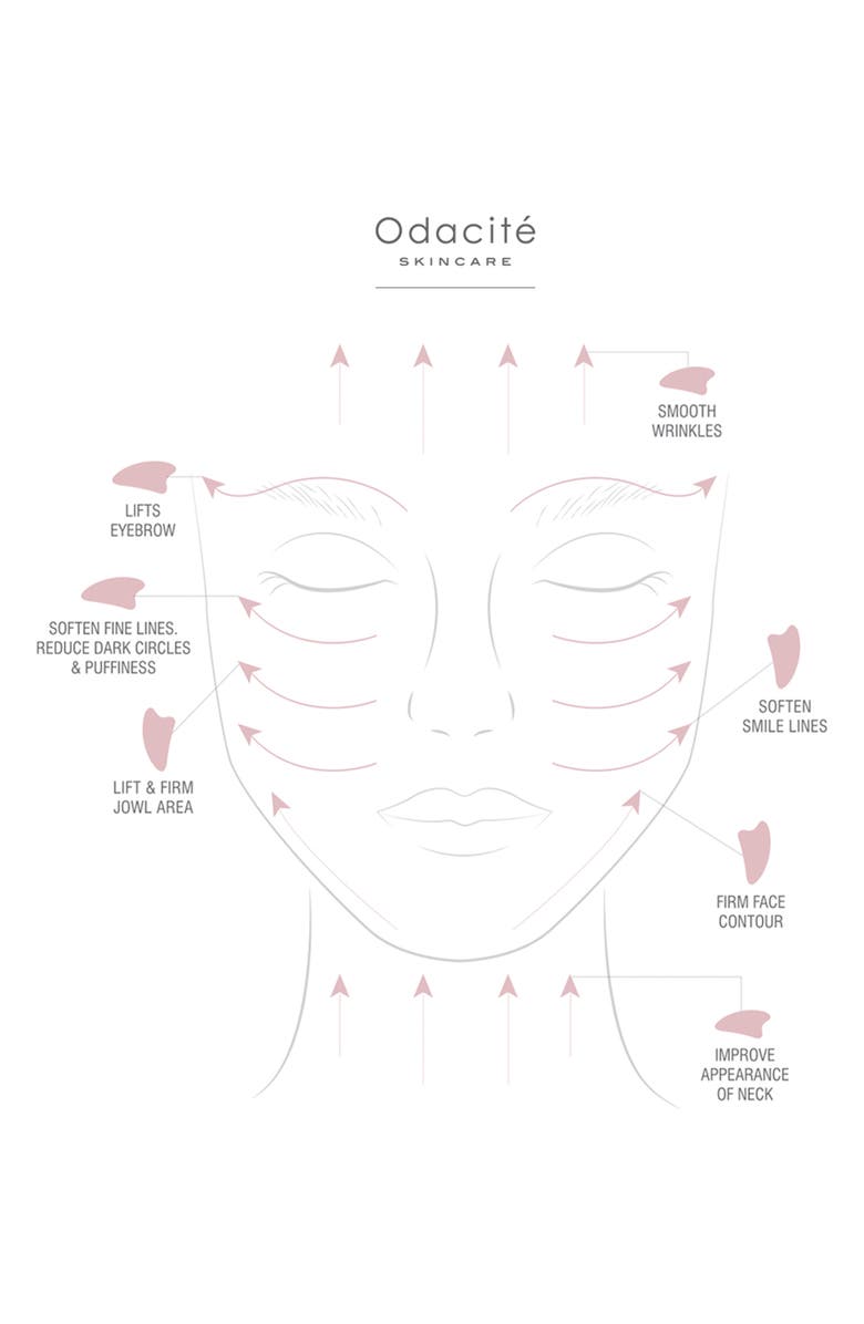 Odacité Crystal Contour Gua Sha Beauty Tool, Alternate, color,
