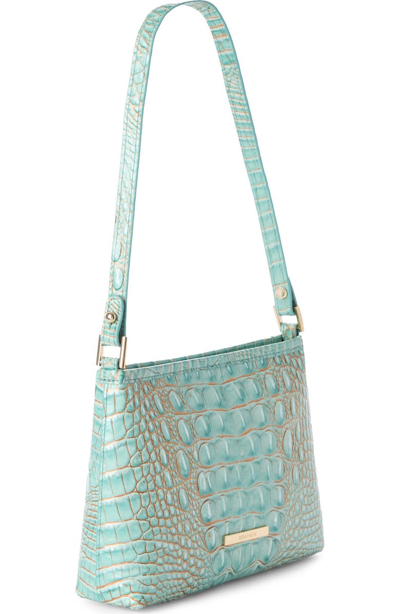 Brahmin Lorelei Croc Embossed Leather Shoulder Bag, Alternate, color,