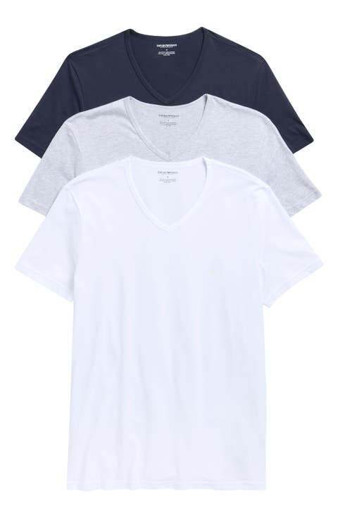 3-Pack Cotton V Neck Undershirts