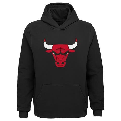 Youth Outerstuff Black Chicago Bulls Primary Logo Pullover Hoodie