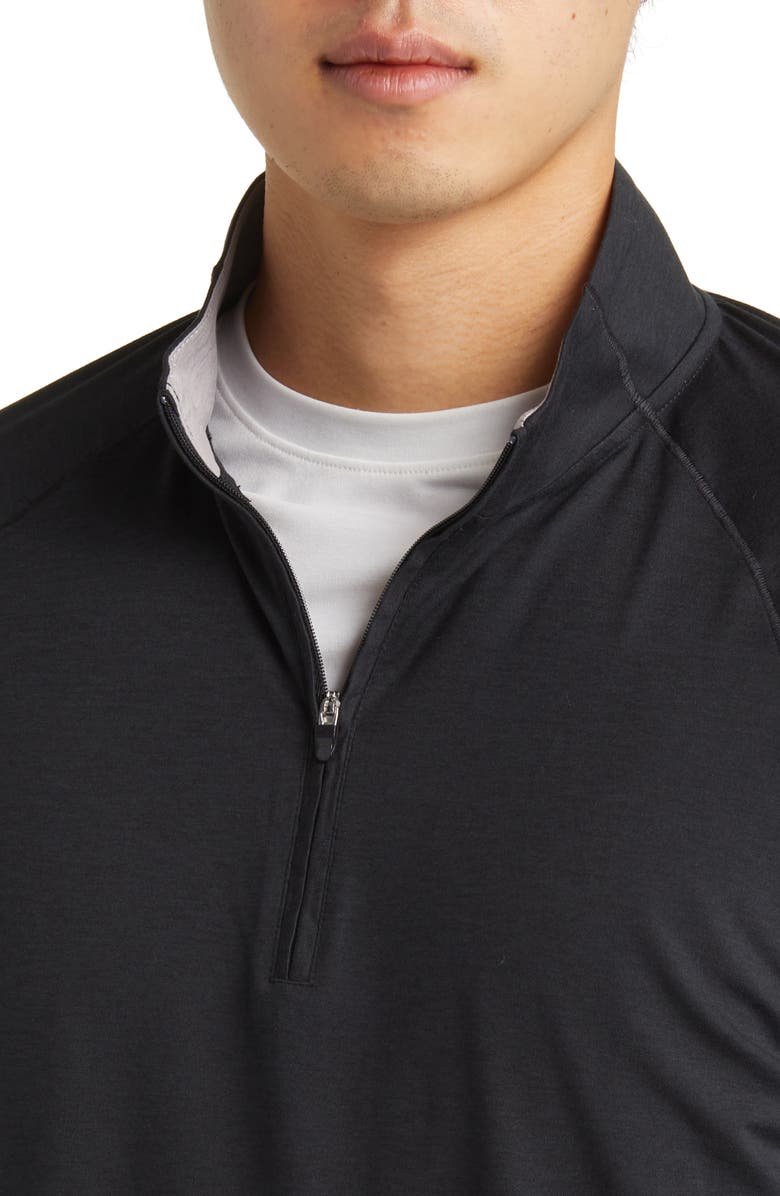 johnnie-O Freeborne PREP-FORMANCE Quarter Zip Pullover, Alternate, color, Black