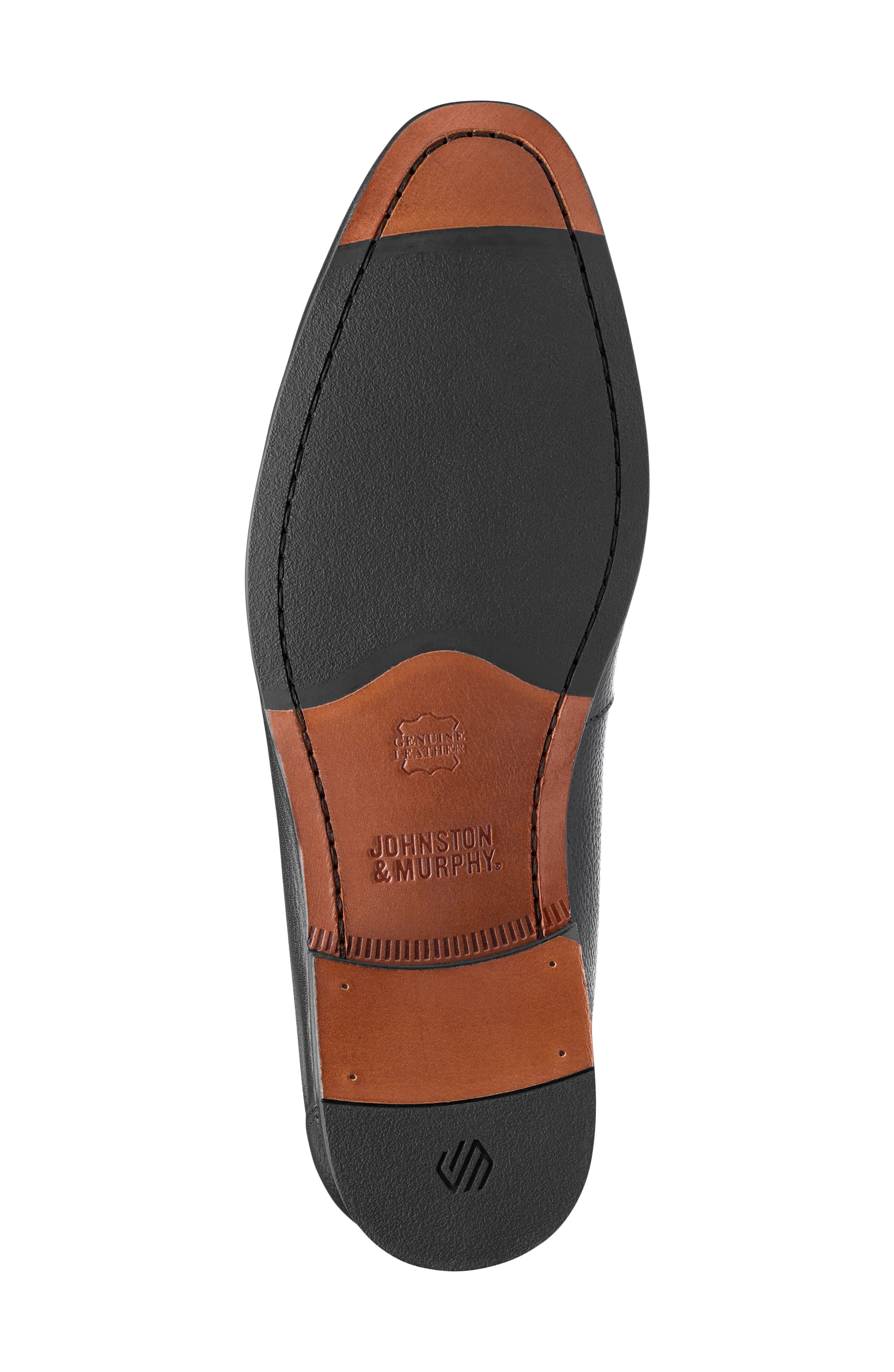 Johnston & Murphy Higgins Penny Loafer, Alternate, color, Black Full Grain