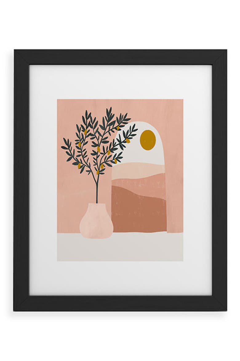 Lemon Tree Framed Art Print, Main, color, BLACK FRAME 13X19