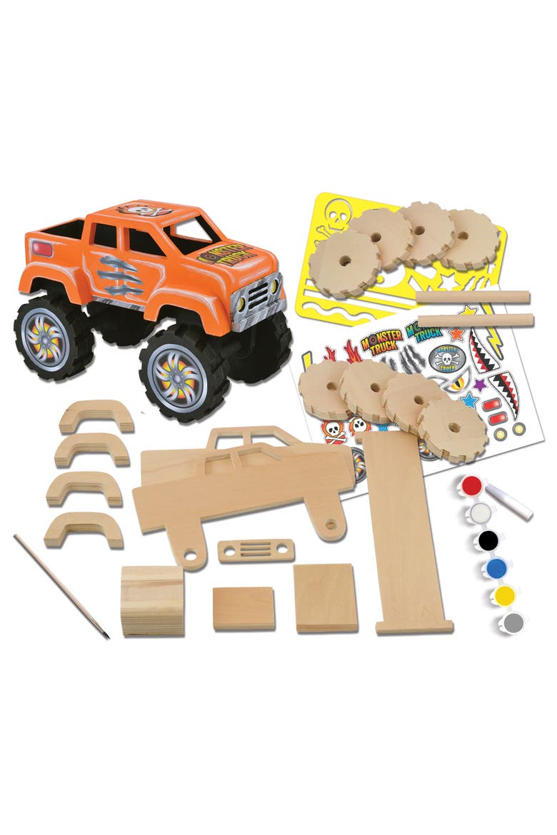 Monster Truck Buildable Wood Craft Kit, Alternate, color, Multicolor