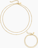 Electric Picks Double Take Necklace and Bracelet Set of 2