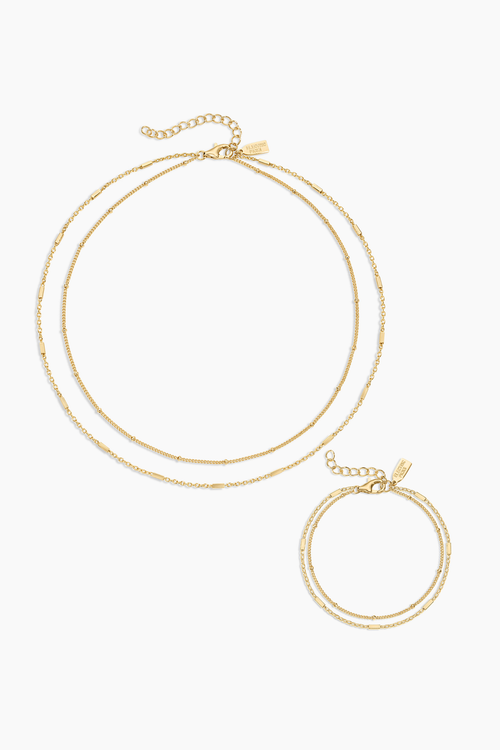 Electric Picks Double Take Necklace and Bracelet Set of 2
