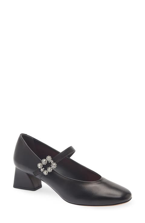 Mini Flower Babies Leather Mary Jane Pump