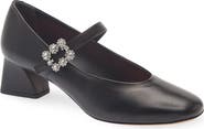 Roger Vivier Mini Flower Babies Leather Mary Jane Pump