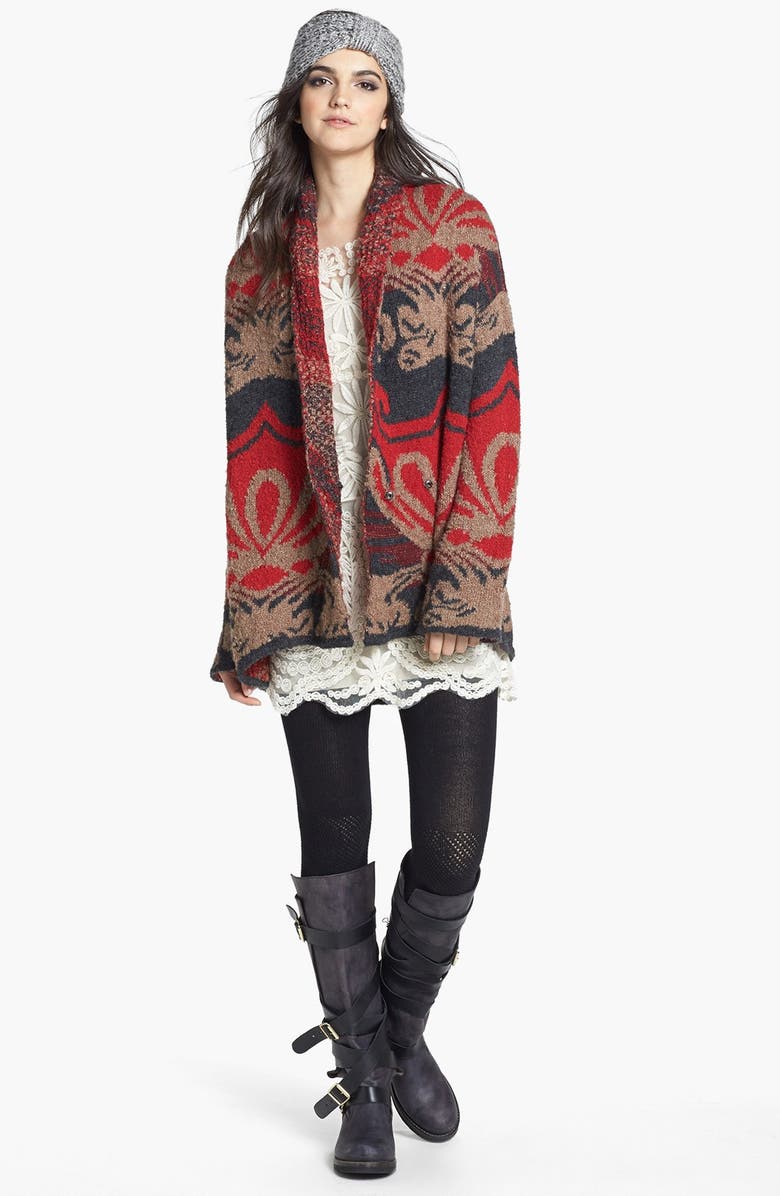 Hue 'Boho' Crochet Sweater Tights, Alternate, color,