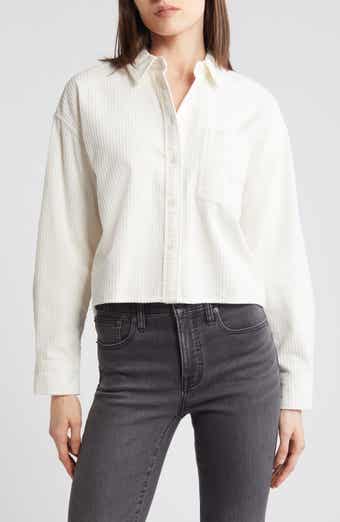 Madewell Cotton Corduroy Button-Up Crop Shirt | Nordstromrack Madewell Cotton Corduroy Button-Up Crop Shirt | Nordstromrack