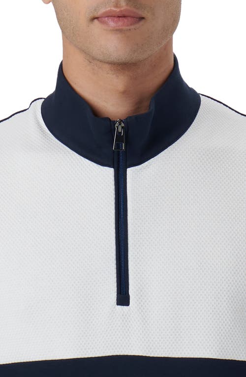Bugatchi Colorblock Quarter Zip Pullover In Multi