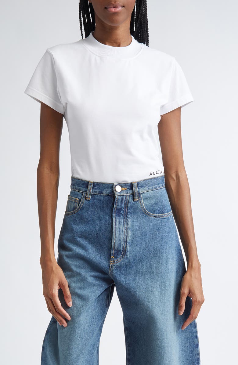 Alaïa T-Shirt Body, Main, color, Blanc