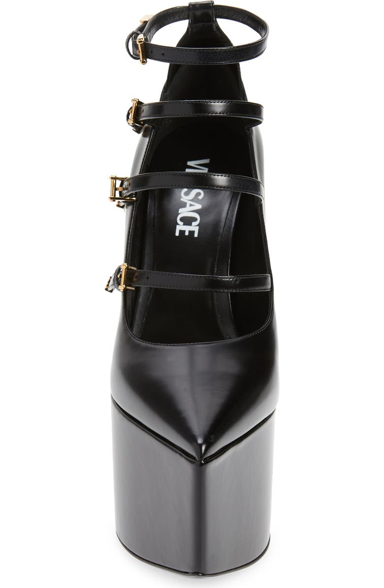 Versace Tempest Pointed Toe Platform Pump, Alternate, color,