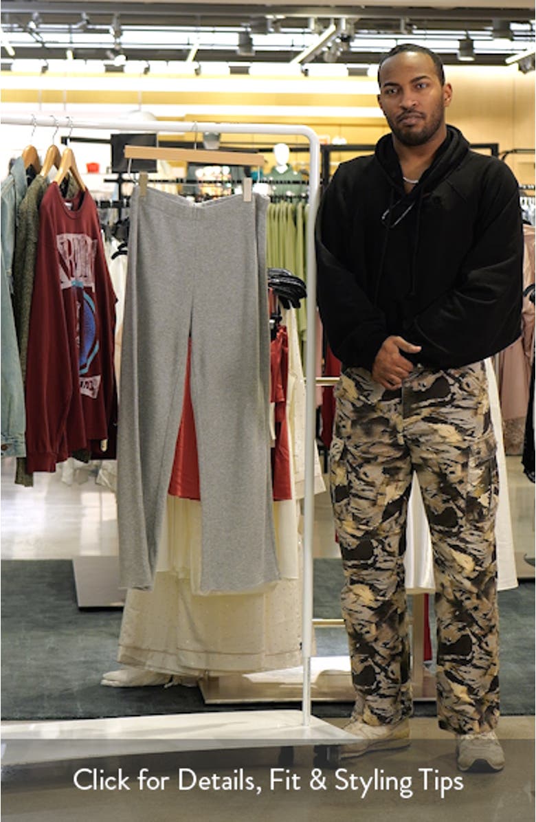 Organic Cotton Waffle Knit Straight Ankle Pants, sales video thumbnail