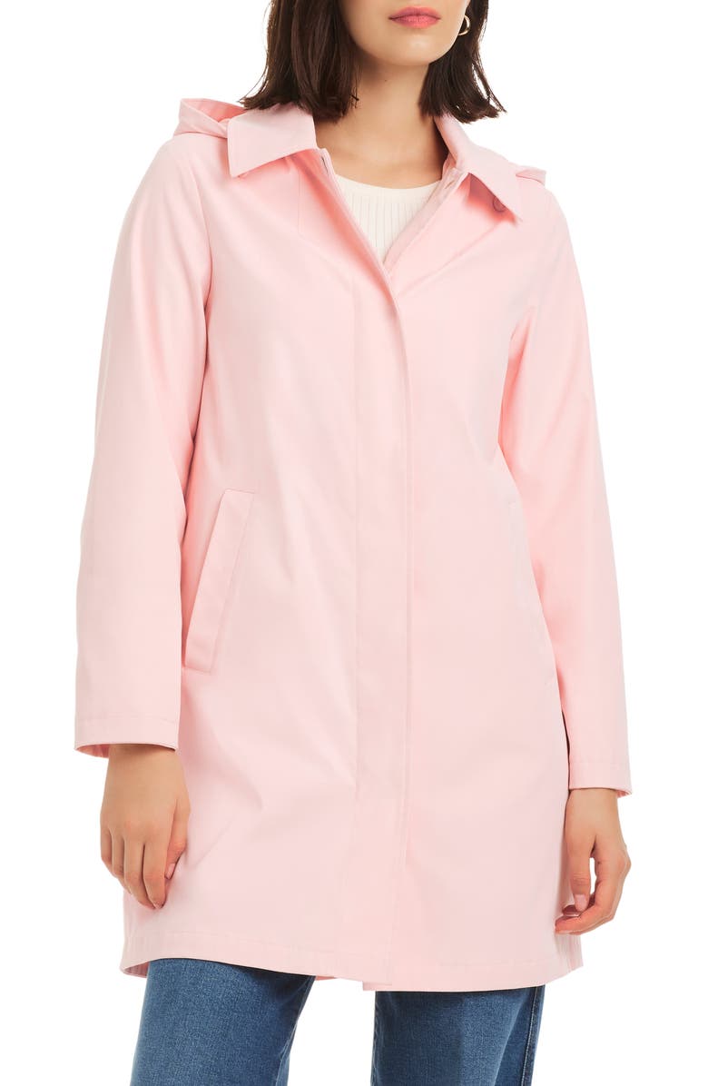 Kate Spade New York short rain coat, Main, color, Pale Guava