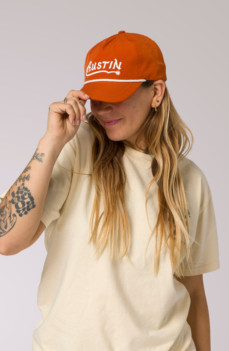 Parks Project Austin Daytrippin Throwback Hat, Alternate, color, Burnt Orange