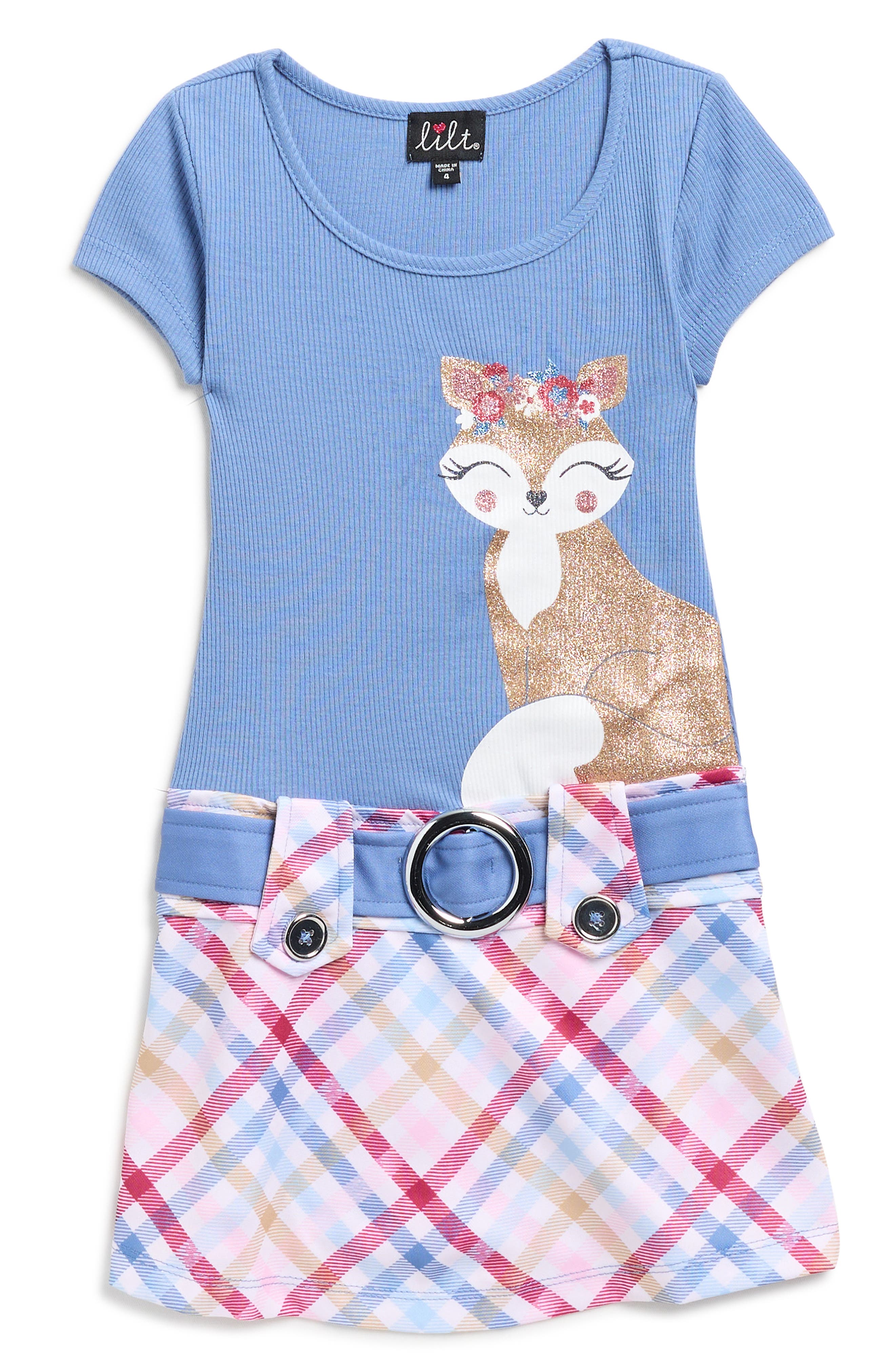 Zunie Kids' Short Sleeve Twofer Dress