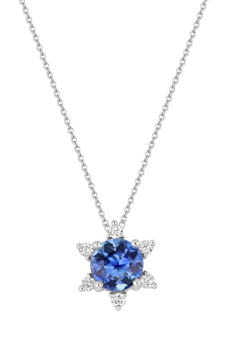 Bony Levy El Mar Pendant Necklace, Main, color, 18K White Gold/ Sapphire