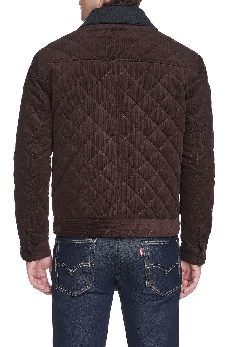 Quilted Shirt Jacket, Alternate, color, CHOCOLATE