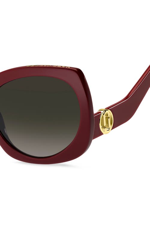 Marc Jacobs 57mm Gradient Butterfly Sunglasses In Burgundy/brown Sf
