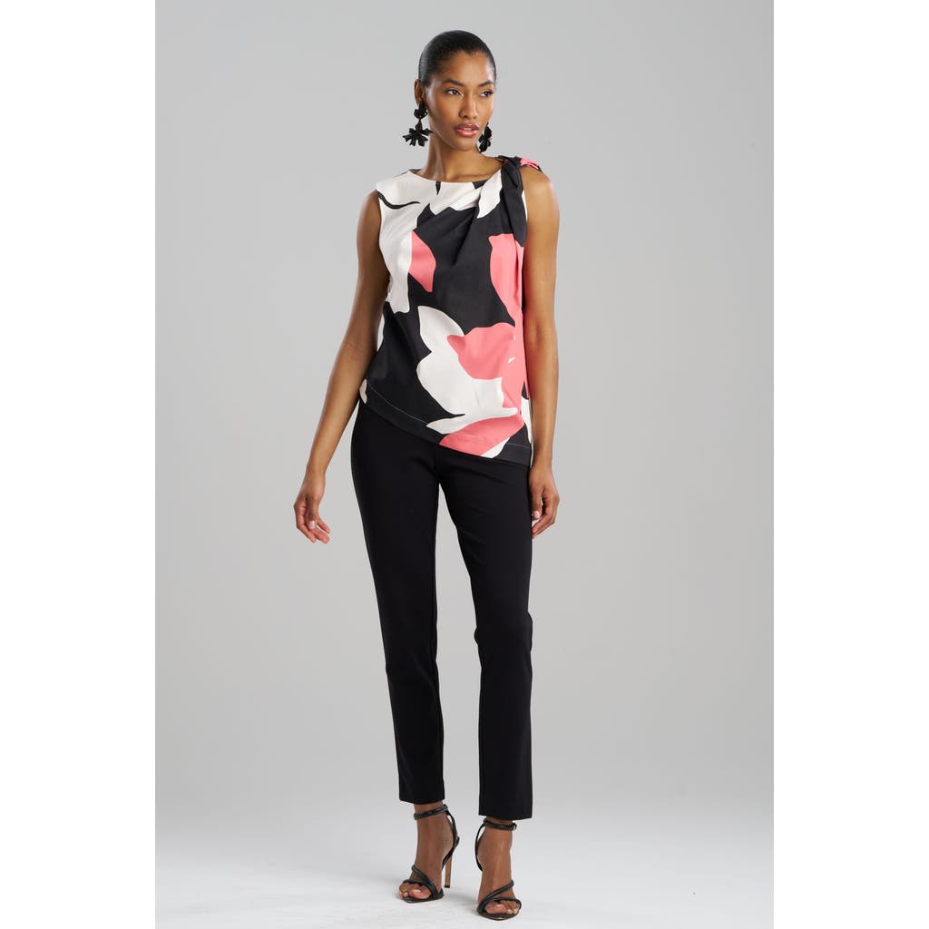 Natori Origami Top In Pink/black