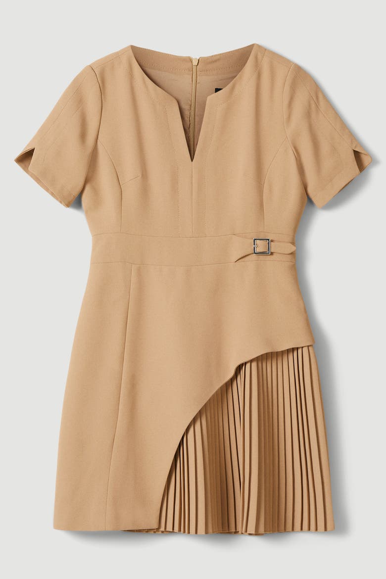 karen millen military pleat dress Karen Millen Leather Pleated Dress KAREN MILLEN Curve Leather Military Pleated Dress Endource