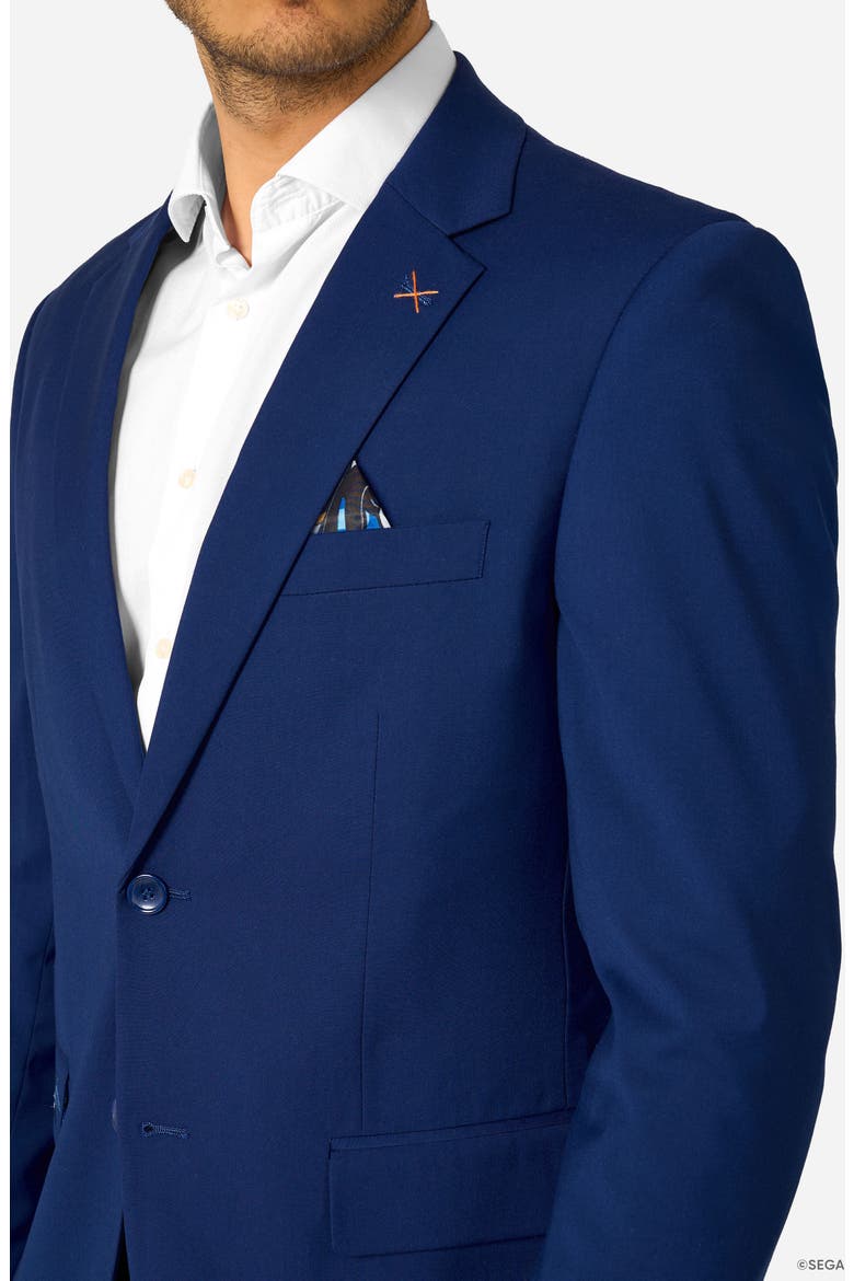 x Sonic the Hedgehog Daily Slim Fit Blue Sport Coat, Alternate, color, BLUE