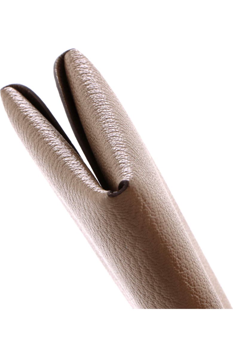 Pre-Owned Hermes Calvi Duo Card Holder Chevre Mysore, Alternate, color, Etoupe