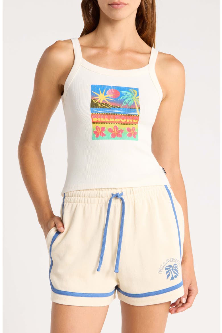 Day Trip Forever Graphic Rib Knit Tank, Main, color, SALT CRYSTAL