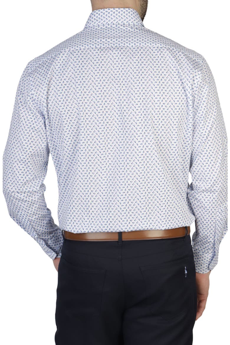 Geo Poplin Stretch Shirt, Alternate, color, WHITE DOVE