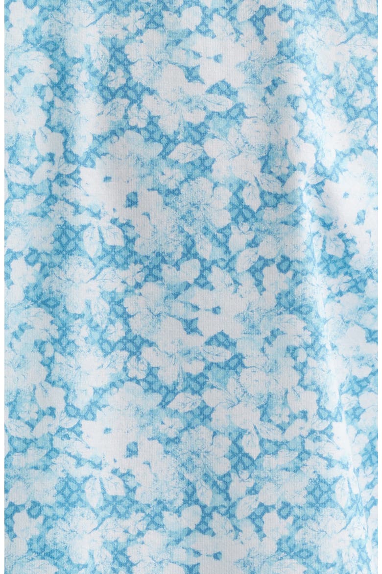 Devon OoohCotton® Floral Print Long Sleeve Button-Up Shirt, Alternate, color, TEAL