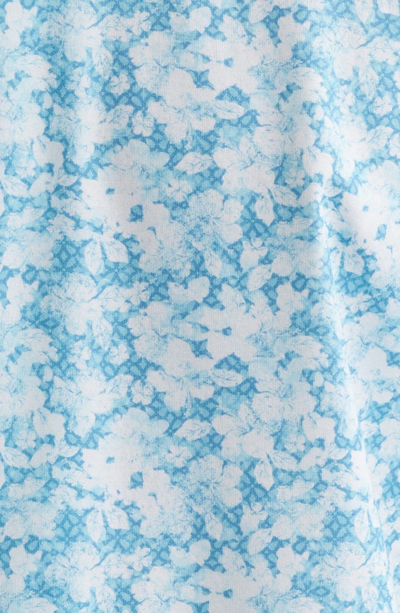 Bugatchi Devon OoohCotton<sup>®</sup> Floral Print Long Sleeve Button-Up Shirt, Alternate, color, Teal